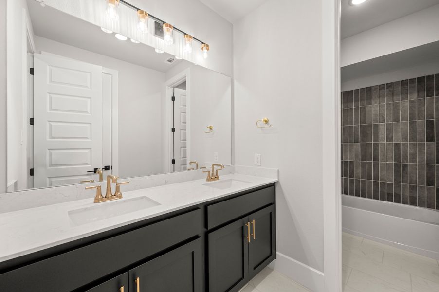Representative furnished interior of a home built from the Aspen by Stonefield Homes in Rio Vista at Kelly Ranch, Aledo (Image 14).