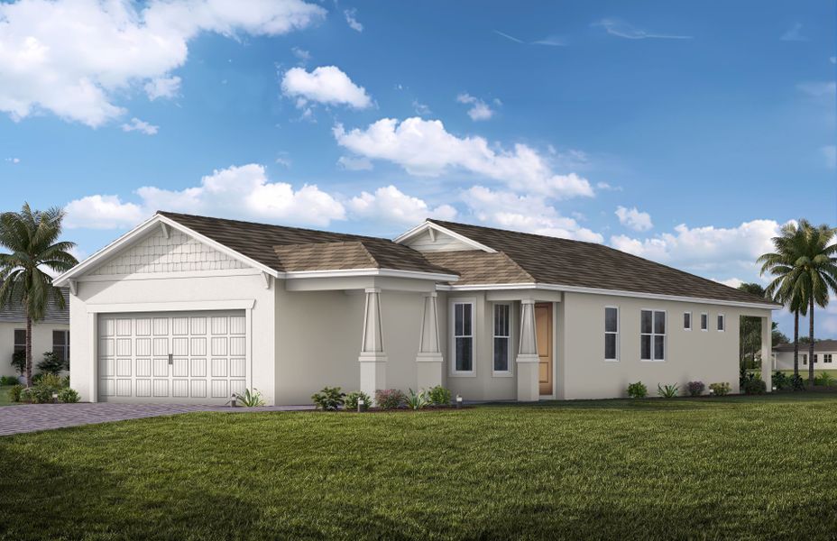 Representative exterior photo of a completed home built from the Flagstone by Pulte Homes in SeaFlower, Bradenton, FL (Image 22). Representative exterior photo of a completed home built from the Flagstone by Pulte Homes in SeaFlower, Bradenton, FL (Image 22).