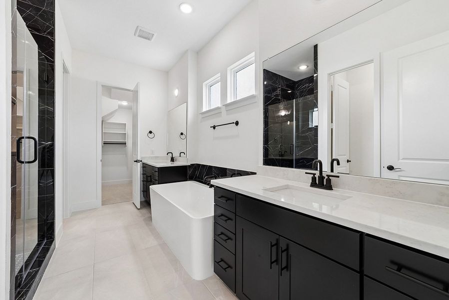 Representative furnished interior of a home built from the Leona by Landon Homes in Fields - East Village, Frisco (Image 13). Representative furnished interior of a home built from the Leona by Landon Homes in Fields - East Village, Frisco (Image 13).