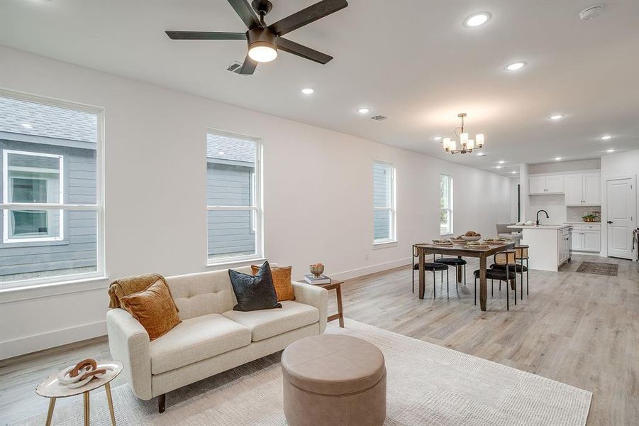 Furnished interior view inside a new home in , Fort Worth (Image 17). Furnished interior view inside a new home in , Fort Worth (Image 17).