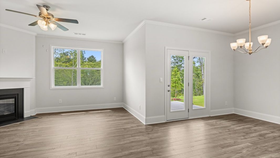Representative unfurnished interior of a home built from the Caliborne by D.R. Horton in Hamptons at Riverwood North, Dallas (Image 16).