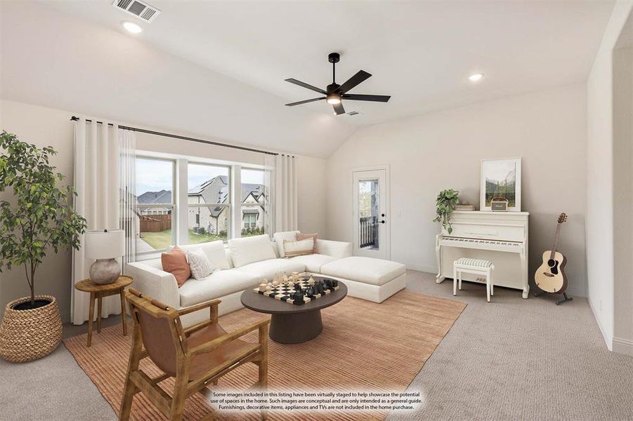 Furnished interior view inside a new home in Windsong Ranch Classic 61, Prosper (Image 15).