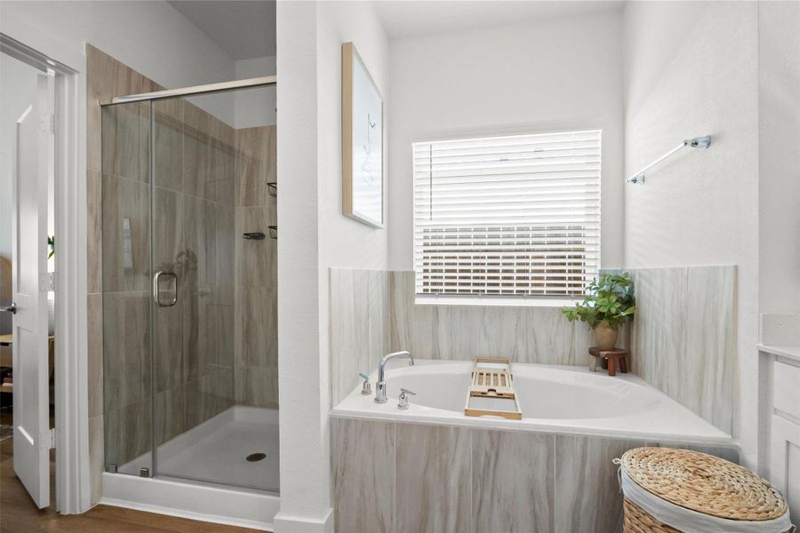 Furnished interior view inside a new home in Lone Star Landing, Montgomery (Image 40).