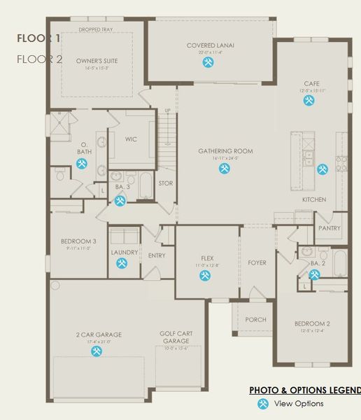 2D floor plan layout for the Stellar Grande by Del Webb in Del Webb Catalina, Lakewood Ranch, FL (Image 3). 2D floor plan layout for the Stellar Grande by Del Webb in Del Webb Catalina, Lakewood Ranch, FL (Image 3).