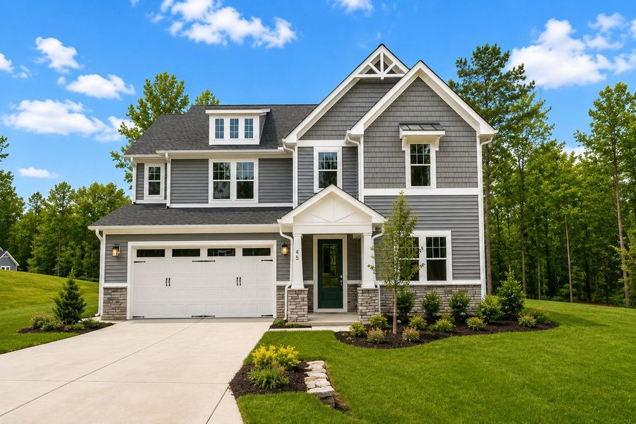 Representative exterior photo of a completed home built from the The Hampton by RobuckHomes in Baylee Ridge, Selma, NC (Image 45).