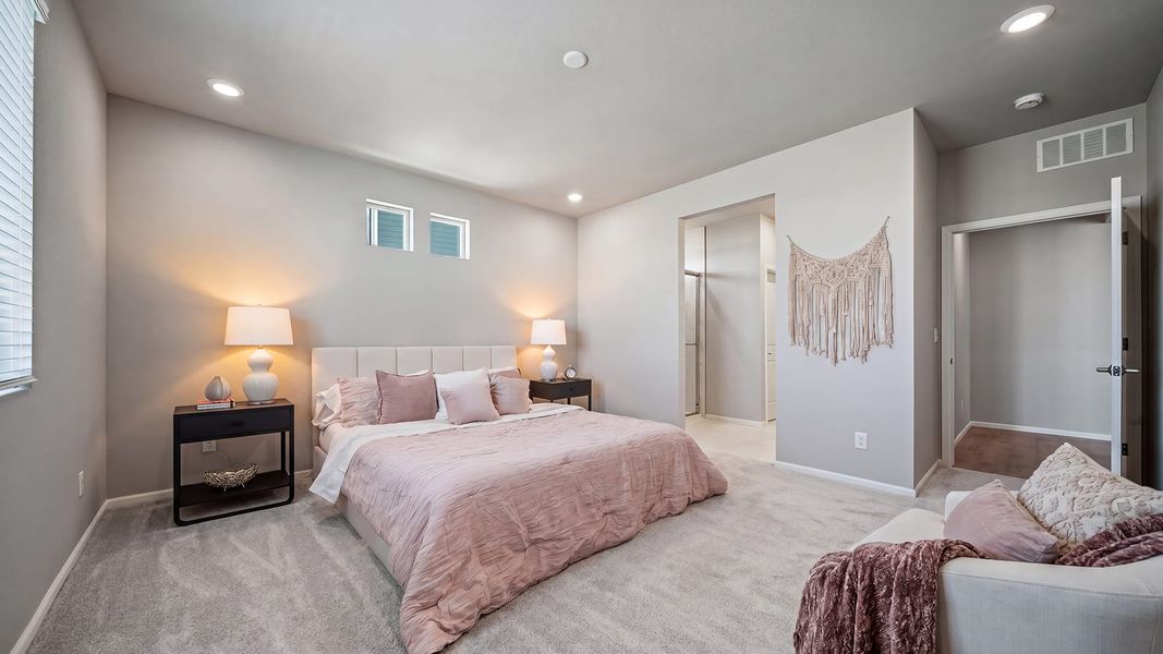 Furnished interior view inside a new home in Banning Lewis Ranch - New Homes Colorado Springs, Colorado Springs (Image 7). Furnished interior view inside a new home in Banning Lewis Ranch - New Homes Colorado Springs, Colorado Springs (Image 7).