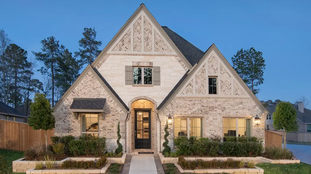 Front exterior of a new home in Silo Mills, Cleburne, TX, highlighting curb appeal (Image 21). Front exterior of a new home in Silo Mills, Cleburne, TX, highlighting curb appeal (Image 21).