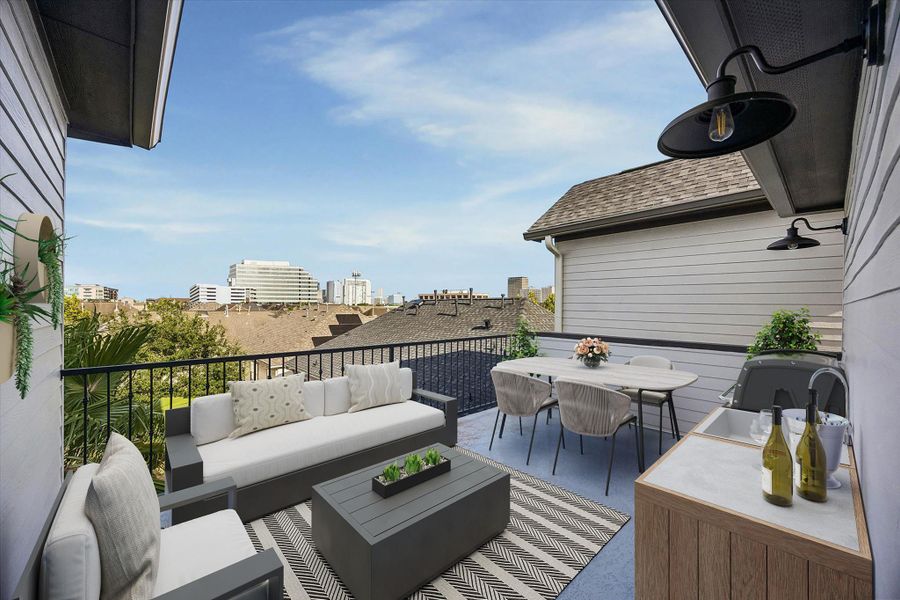 Exterior details and patio area of a home in , Houston (Image 21).