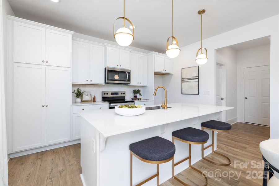 Furnished interior view inside a new home in , New London (Image 9).