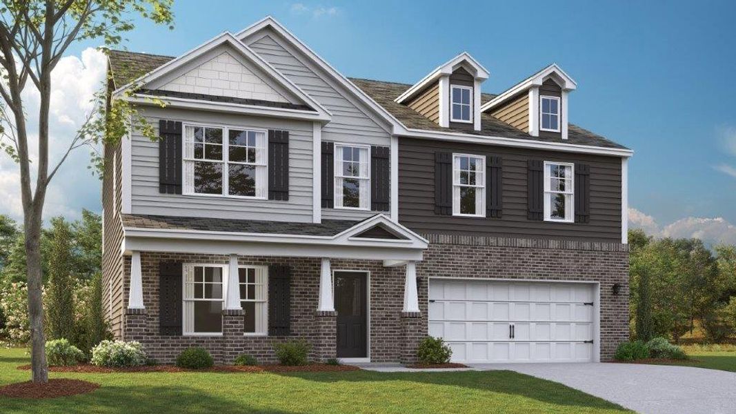 Representative exterior photo of a completed home built from the Columbia by D.R. Horton in Prairie Pass, Apison, TN (Image 2).