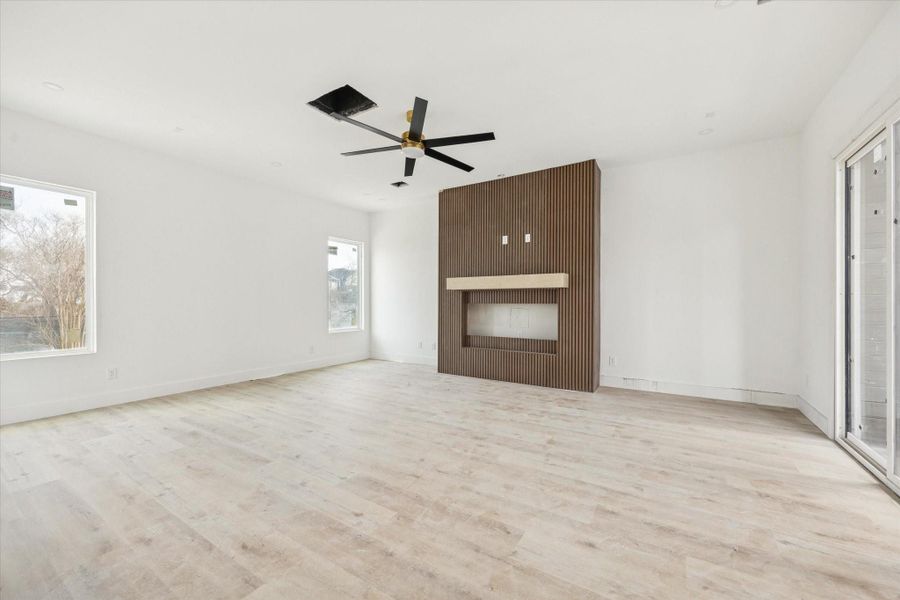 Additional view of the living room as of February 12, 2026.