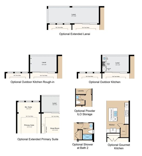 2D floor plan layout of this home in Esplanade at McKinnon Groves, Winter Garden, FL (Image 3).