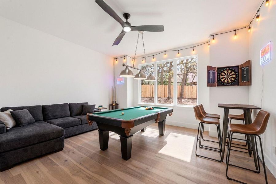 Or use as a main-level game room...