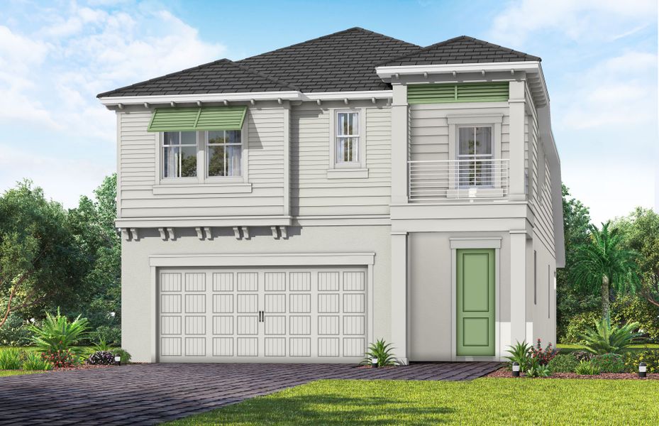 Representative exterior photo of a completed home built from the Seaport by Pulte Homes in SeaFlower, Bradenton, FL (Image 22).