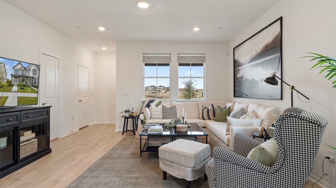 Furnished interior view inside a new home in Avery Centre, Round Rock (Image 9).