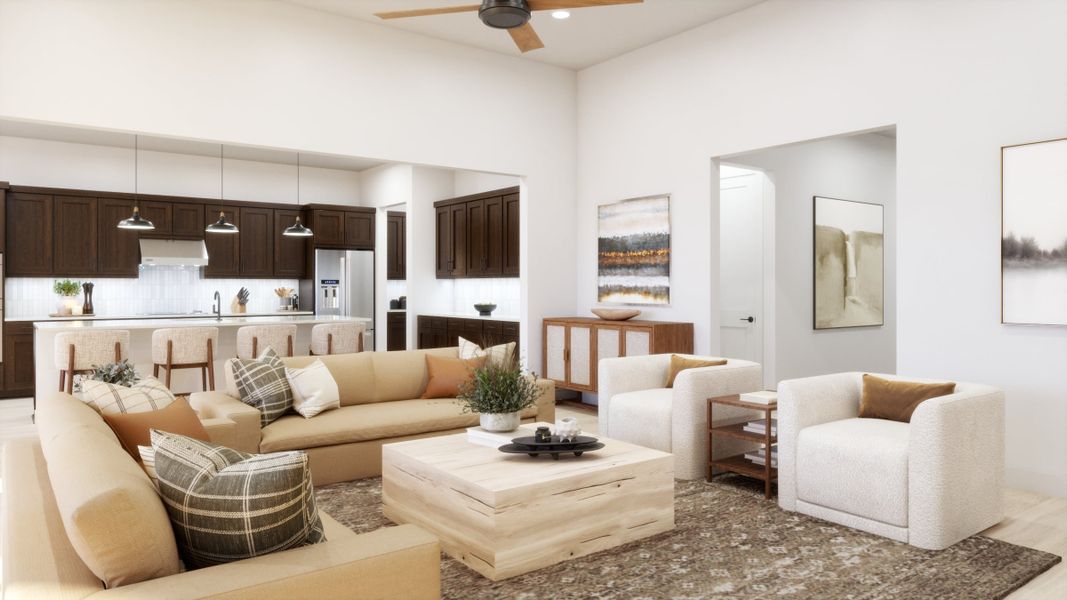 Representative furnished interior of a home built from the 5002 by Risewell Homes in Freedom at Anthem, Kyle (Image 3).