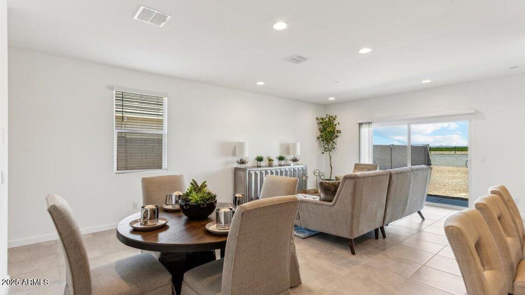 Camden great room and dining room Camden great room and dining room