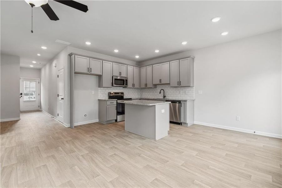 Furnished interior view inside a new home in , Cleveland (Image 9).