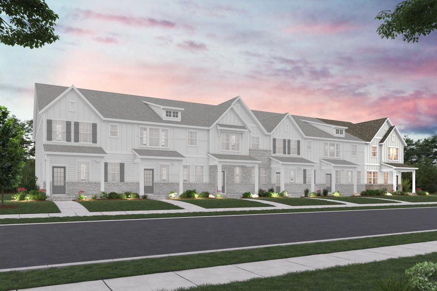 Front exterior of a new home in Stokers Village, Nashville, TN, highlighting curb appeal (Image 1). Front exterior of a new home in Stokers Village, Nashville, TN, highlighting curb appeal (Image 1).