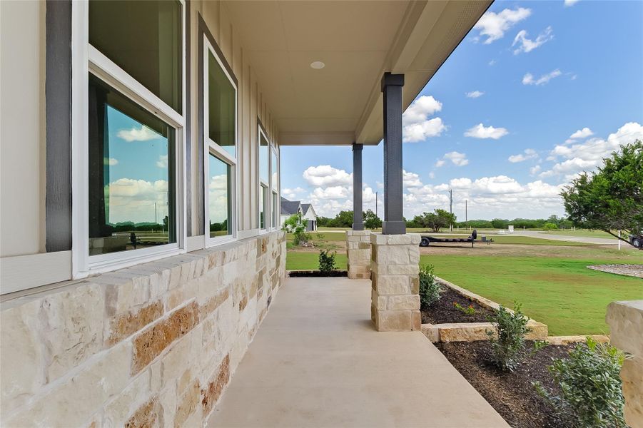 Exterior details and patio area of a home in , Bertram (Image 23).