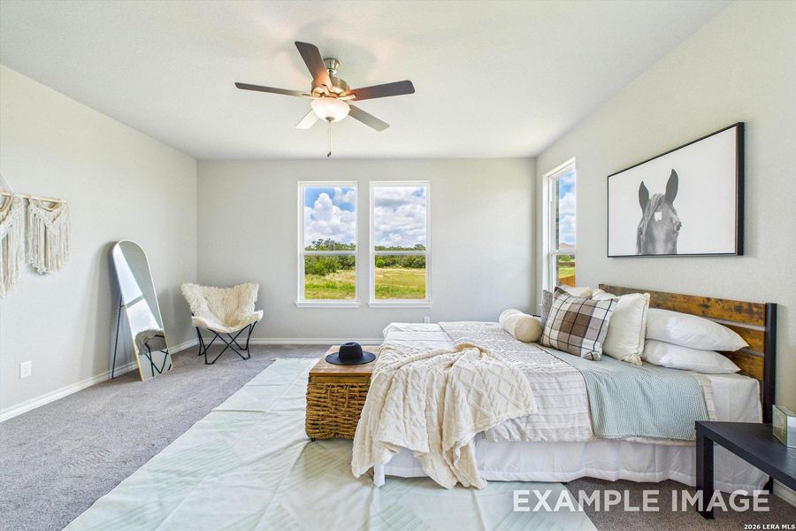 Furnished interior view inside a new home in Potranco Oaks, Castroville (Image 32).