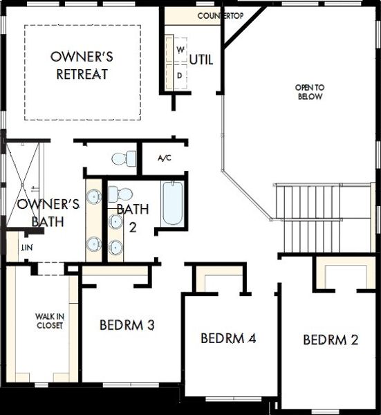 2D floor plan layout of this home in The Aurora Highlands The Vistas, Aurora, CO (Image 3). 2D floor plan layout of this home in The Aurora Highlands The Vistas, Aurora, CO (Image 3).
