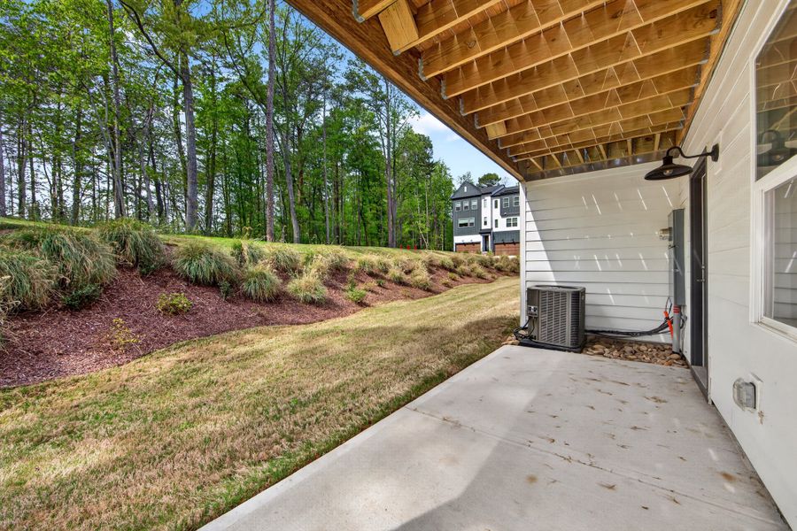 Exterior details and patio area of a home in Archer Row, Charlotte (Image 28). Exterior details and patio area of a home in Archer Row, Charlotte (Image 28).