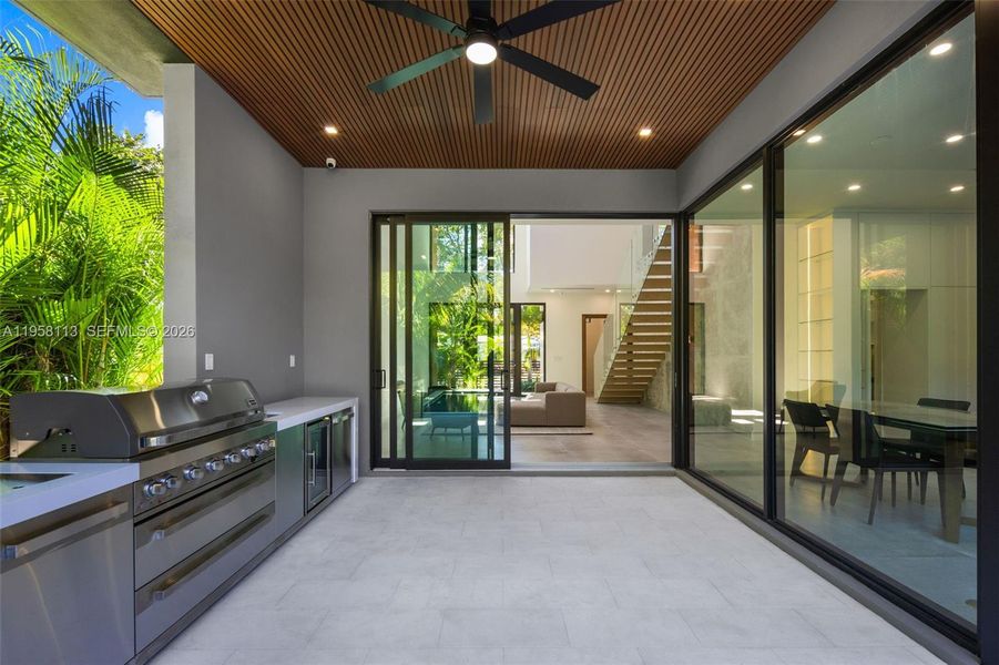 Exterior details and patio area of a home in , Miami (Image 40). Exterior details and patio area of a home in , Miami (Image 40).