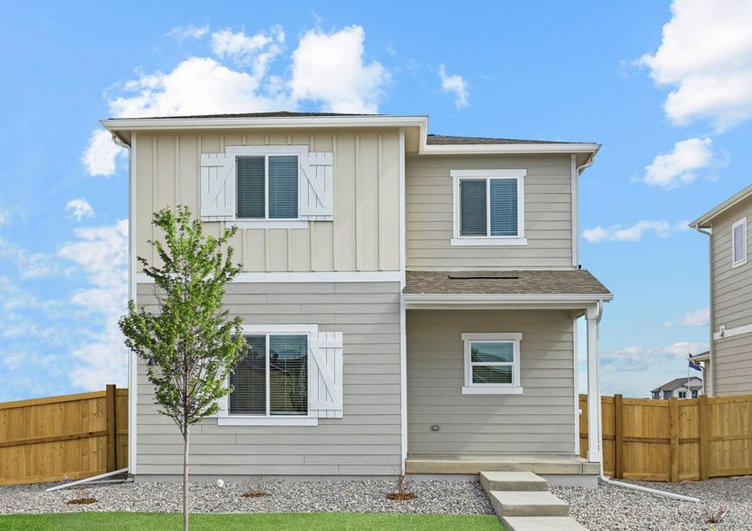 The Carnation is a beautiful two story home with siding. The Carnation is a beautiful two story home with siding.