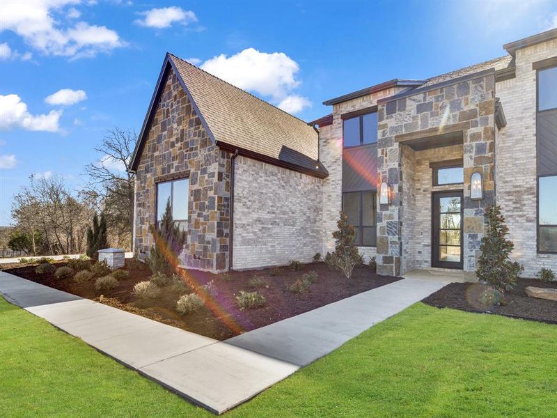 Front exterior of a new home in , Weatherford, TX, highlighting curb appeal (Image 28).