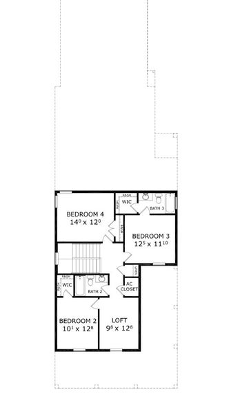 2D floor plan layout for the Tahiti - Heritage Series | 40' Wide Lots by ICI Homes in Laureate Park, Orlando, FL (Image 3). 2D floor plan layout for the Tahiti - Heritage Series | 40' Wide Lots by ICI Homes in Laureate Park, Orlando, FL (Image 3).