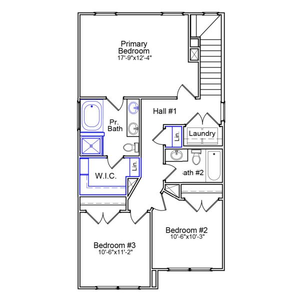 2D floor plan layout of this home in The Falls, Blythewood, SC (Image 6).