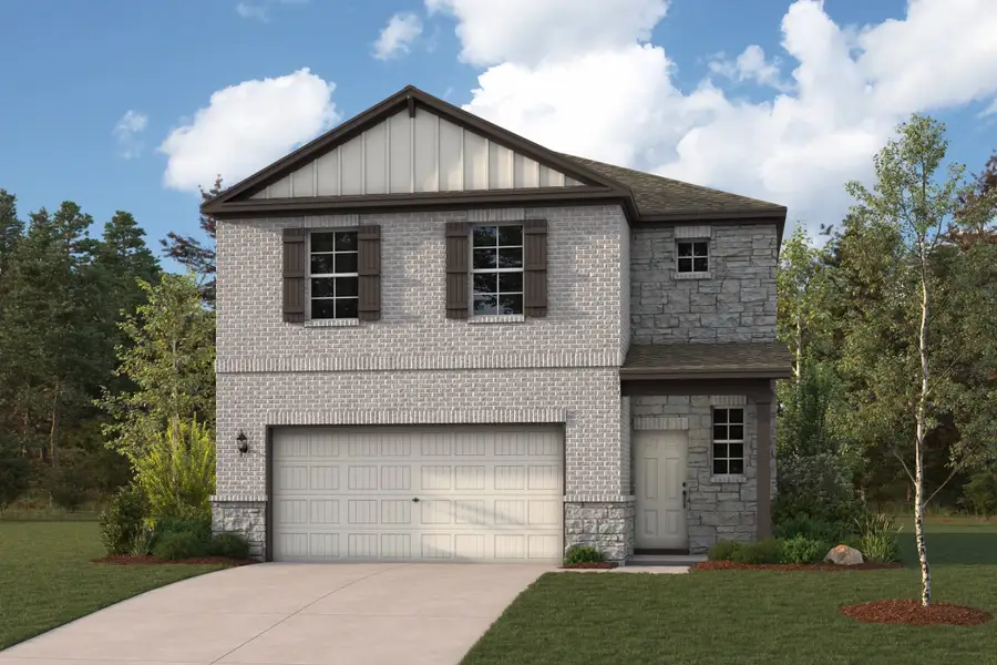 A house with a garage. A house with a garage.