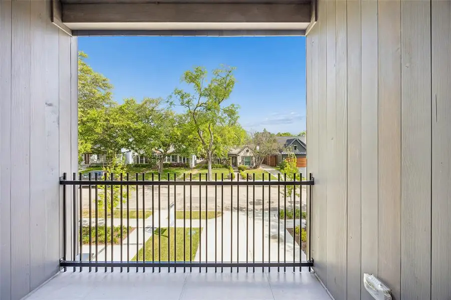 Exterior details and patio area of a home in , Dallas (Image 3). Exterior details and patio area of a home in , Dallas (Image 3).