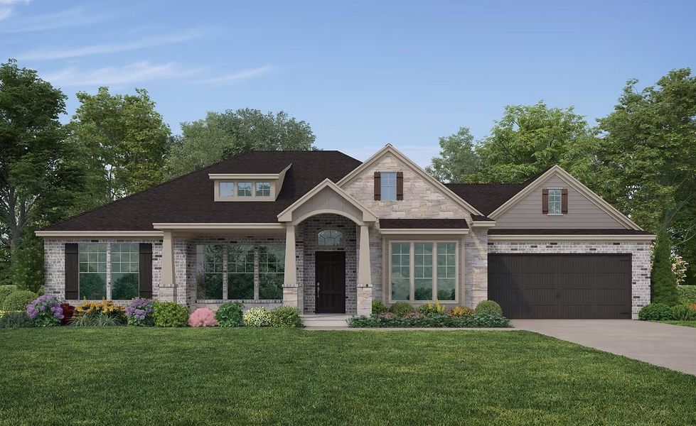 Representative exterior photo of a completed home built from the Dallas by Kendall Homes in Rose Hill Estates, Willis, TX (Image 2).