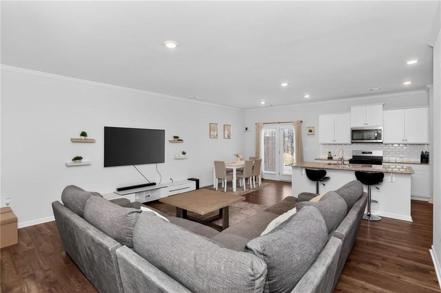 Furnished interior view inside a new home in , Buford (Image 11).
