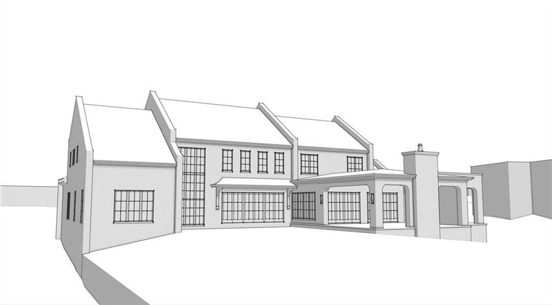 Exterior rendering of this home design in , Atlanta, GA (Image 4).