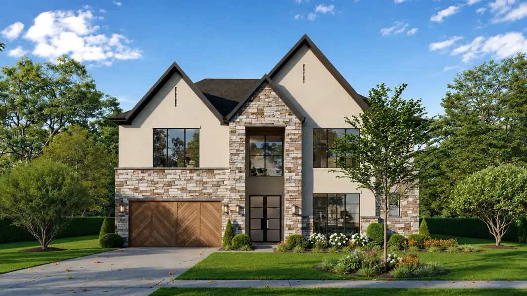 Front exterior of a new home in Garden Oaks and Oak Forest, Houston, TX, highlighting curb appeal (Image 1). Front exterior of a new home in Garden Oaks and Oak Forest, Houston, TX, highlighting curb appeal (Image 1).