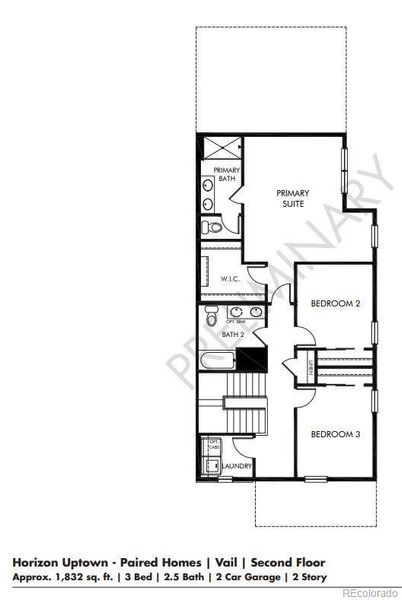 2D floor plan layout of this home in Horizon Uptown: The Mountain Collection, Aurora, CO (Image 4). 2D floor plan layout of this home in Horizon Uptown: The Mountain Collection, Aurora, CO (Image 4).