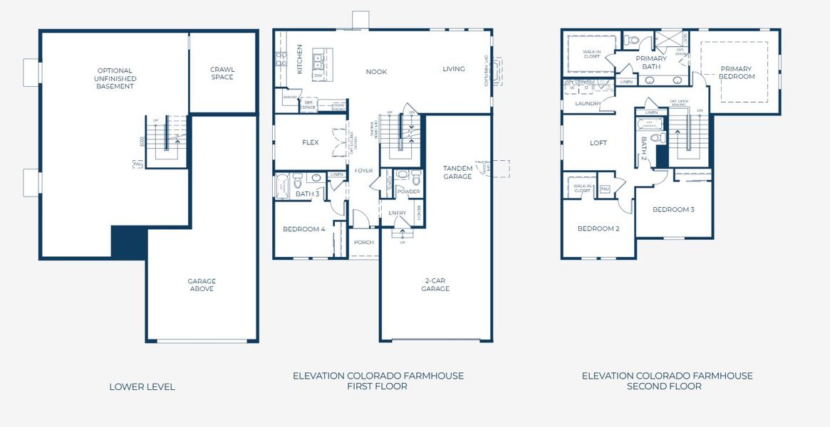 2D floor plan layout for the Plan 4007 by Risewell Homes in The Legacy Collection at Talon Pointe, Thornton, CO (Image 3).