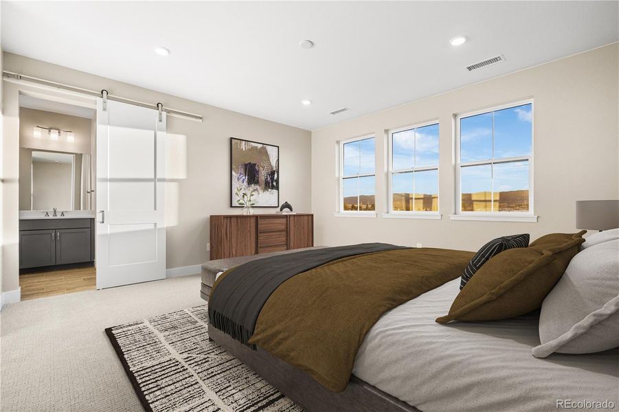 Furnished interior view inside a new home in Stargaze at Solstice, Littleton (Image 11).