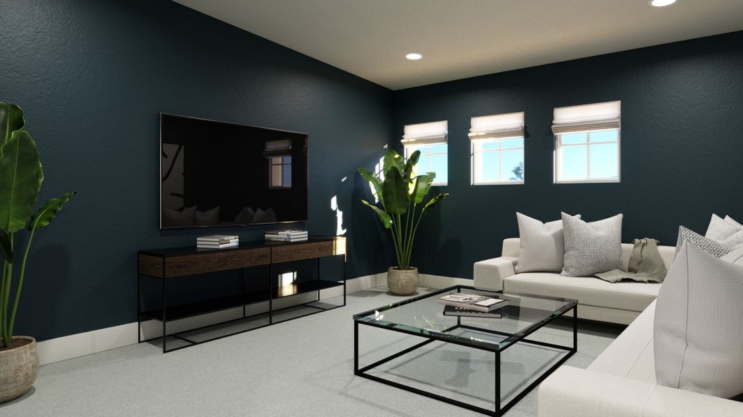 Representative furnished interior of a home built from the Brenham III by Southgate Homes in Eliana, McKinney (Image 22).