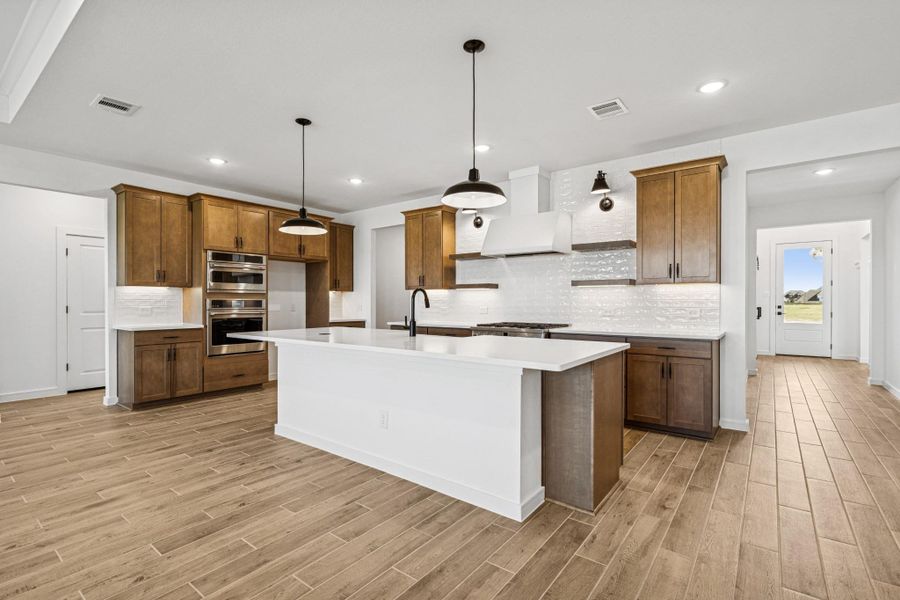 Gourmet island kitchen