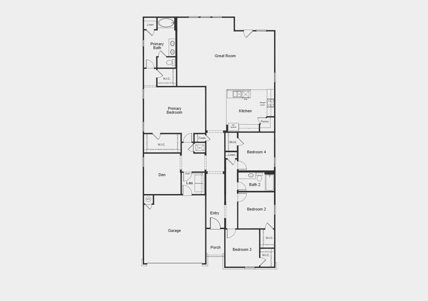 2D floor plan layout for the 2382 by KB Home in Brighton Preserve, Hockley, TX (Image 3). 2D floor plan layout for the 2382 by KB Home in Brighton Preserve, Hockley, TX (Image 3).