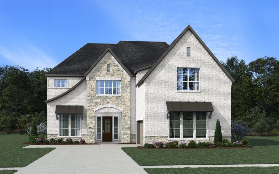 Representative exterior photo of a completed home built from the Santorini 60/65’s by Chesmar Homes in Prominence – Now Selling, San Antonio, TX (Image 1). Representative exterior photo of a completed home built from the Santorini 60/65’s by Chesmar Homes in Prominence – Now Selling, San Antonio, TX (Image 1).