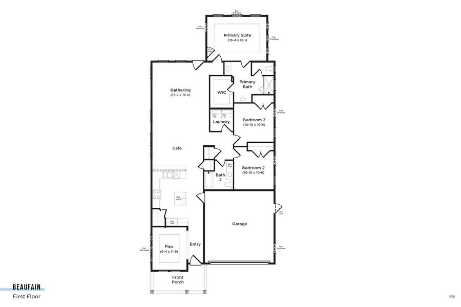 2D floor plan layout of this home in Midtown at Nexton, Summerville, SC (Image 3). 2D floor plan layout of this home in Midtown at Nexton, Summerville, SC (Image 3).