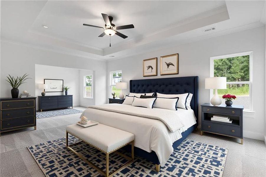 Furnished interior view inside a new home in Traditions of Braselton, Jefferson (Image 8).