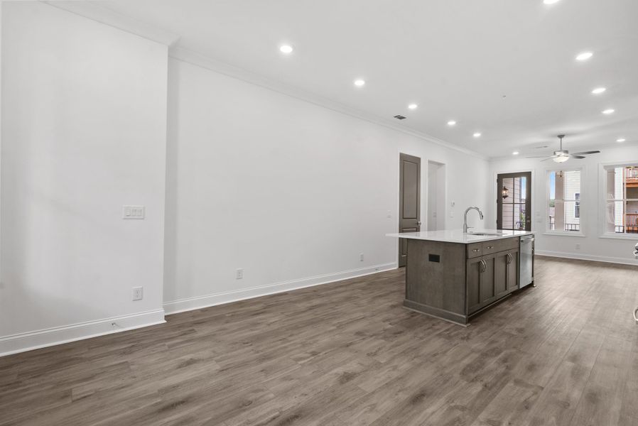 Representative unfurnished interior of a home built from the The Barrett II by The Providence Group in Waterside Condos, Peachtree Corners (Image 11). Representative unfurnished interior of a home built from the The Barrett II by The Providence Group in Waterside Condos, Peachtree Corners (Image 11).