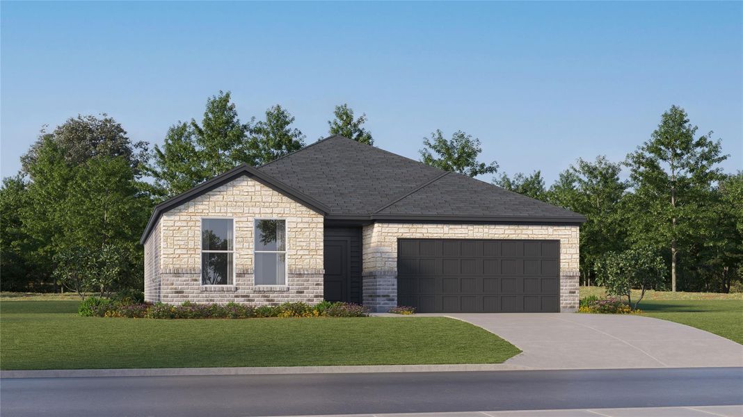 Front exterior of a new home in Clayton Ranch: Classic Collection, Copperas Cove, TX, highlighting curb appeal (Image 23). Front exterior of a new home in Clayton Ranch: Classic Collection, Copperas Cove, TX, highlighting curb appeal (Image 23).