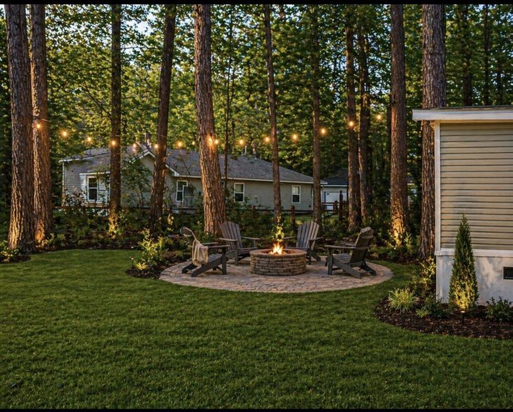 Exterior details and patio area of a home in , Ravenel (Image 22). Exterior details and patio area of a home in , Ravenel (Image 22).